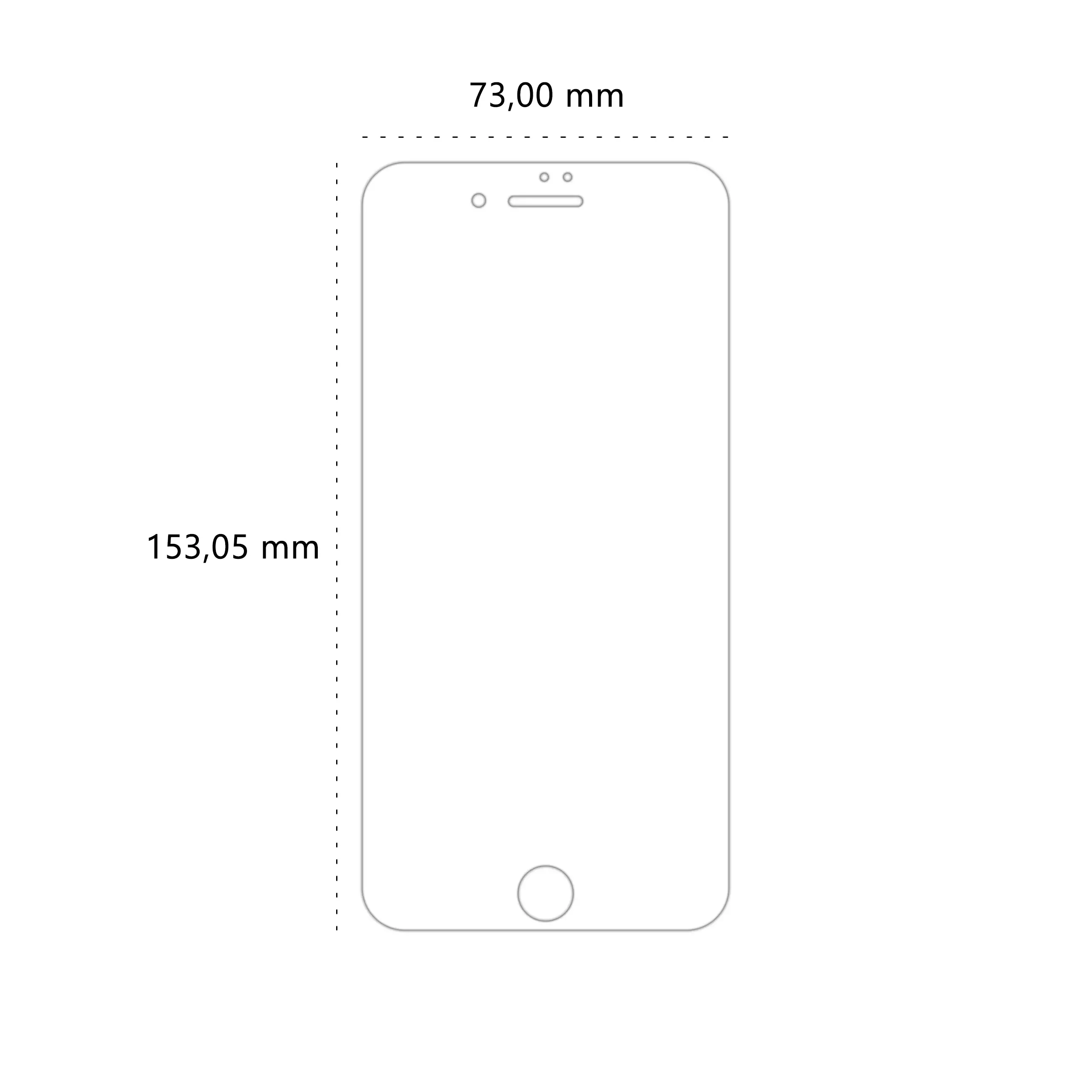 Wymiary folii ochronnej Polski Banan BananEdge do telefonu Apple iPhone 7 PLUS / 8 PLUS